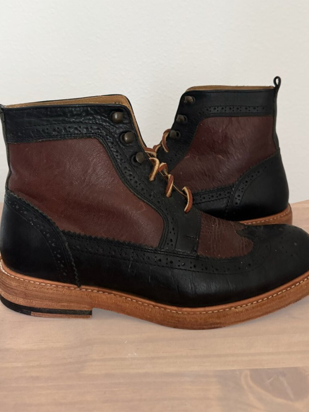 Will Leather Goods 2-Tone Oxford Brogue Boots 7 - Picture 4 of 8